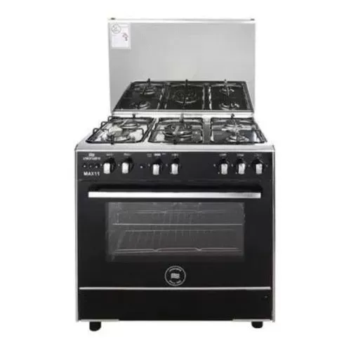 يونيون اير بوتجاز غاز 5 شعلة 60 * 80 سم أسود/سيلفر C68SS-GC-447-F-SO-2W-M11-AL